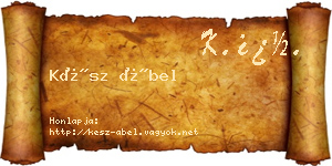 Kész Ábel névjegykártya